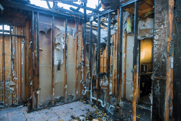 Professional Emergency Fire Damage Restoration technician working in Colleyville, TX